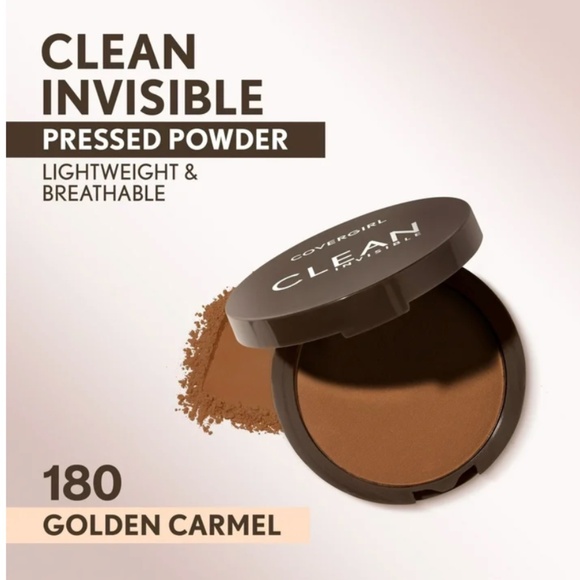 Covergirl Clean Invisible Pressed Powder for dark skin, 180 Golden Caramel - Picture 2 of 10